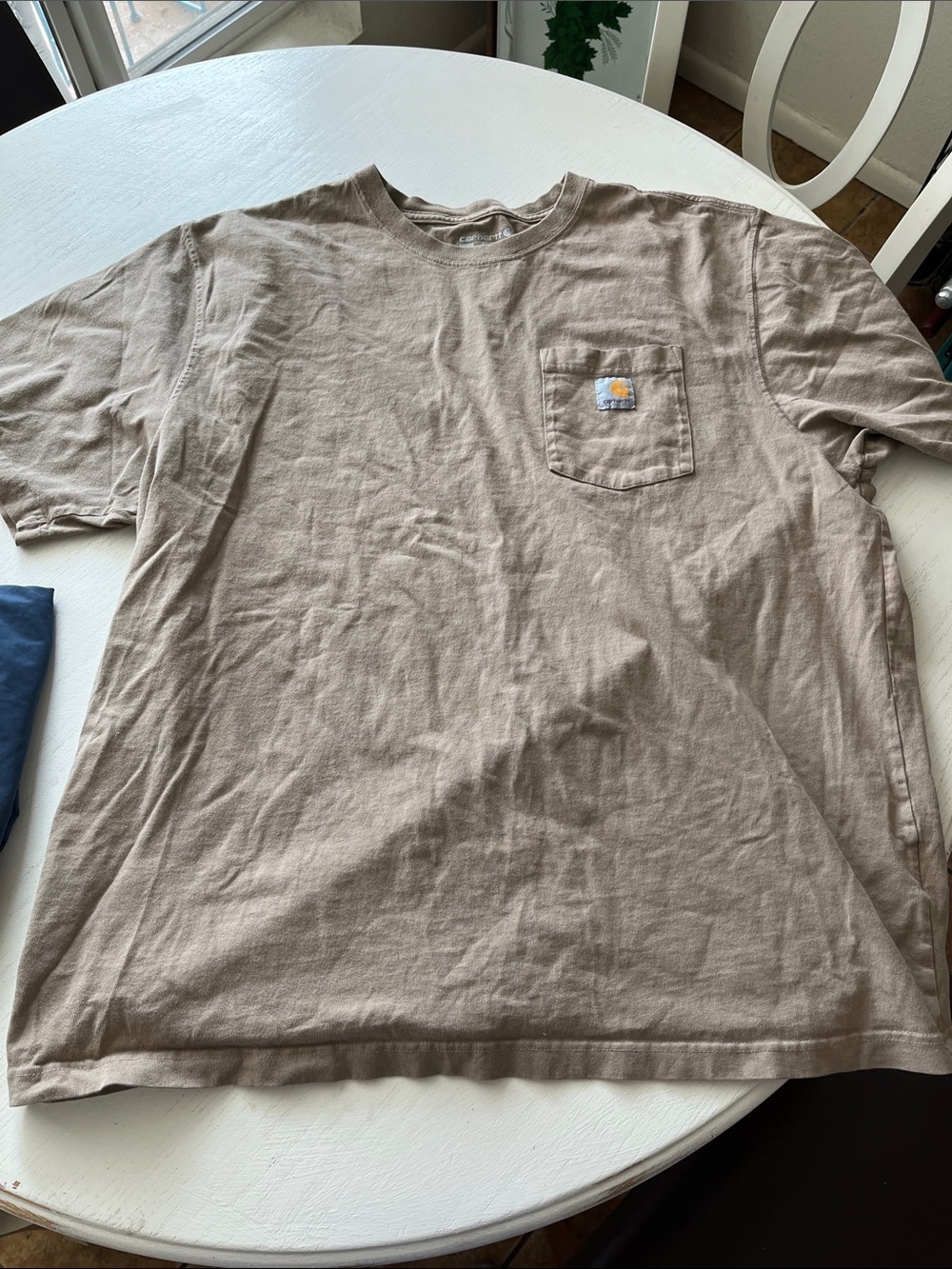 Carhartt Short-Sleeve Pocket Tee — Taupe Tan Size XL Loose Fit